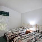 Cabin bedroom with two beds